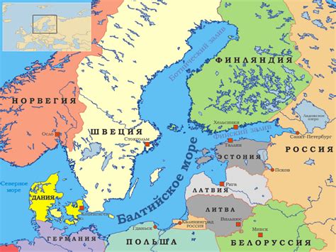 балтийское море на карте мира